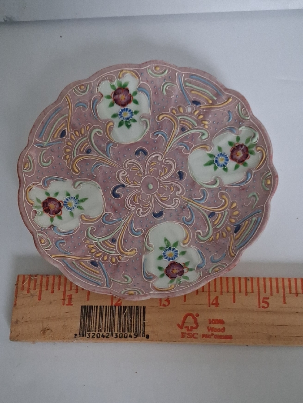 Decorative Pink Floral Ceramic Coaster